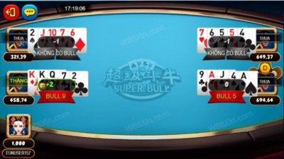 Game Super Bull  5 lá mang về thắng lợi chỉ trong 60 giây